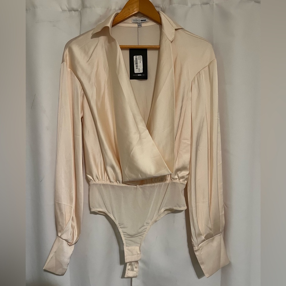 Fashion Nova Cream Bodysuit